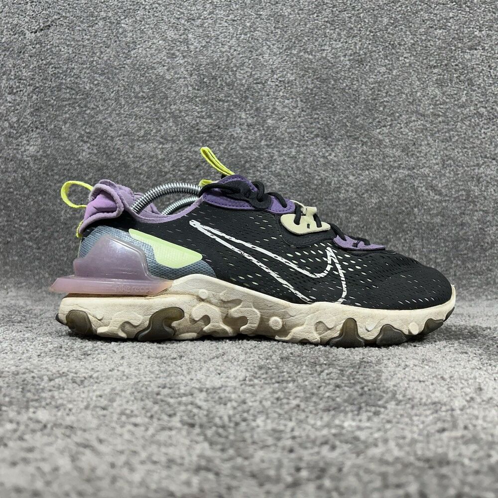 Nike React Vision CD4373-002 Mens Size 12 Gravity Purple Volt Running Shoes Used